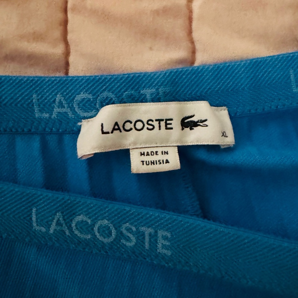 Lacoste Pleated Logo Waistband Midi Skirt